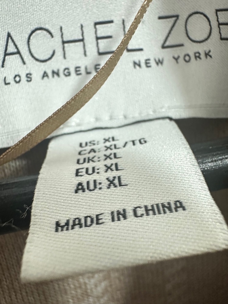 Rachel Zoe Coat Womens Size XL Plaid Wrap Coat Belted Wide Lapel - Picture 5 of 10